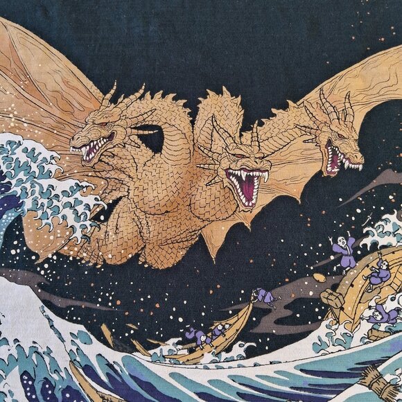 Godzilla King Guidorah T-shirt navy blue - Picture 3 of 11